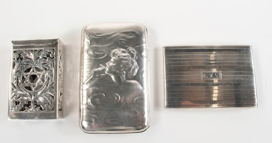 Three Sterling Silver Cigarette Cases