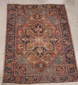 Persian Heriz Room Size Rug, 9'10"W, 13'4"L