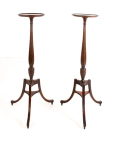 Pair of Regency Style Mahogany Plant Stands