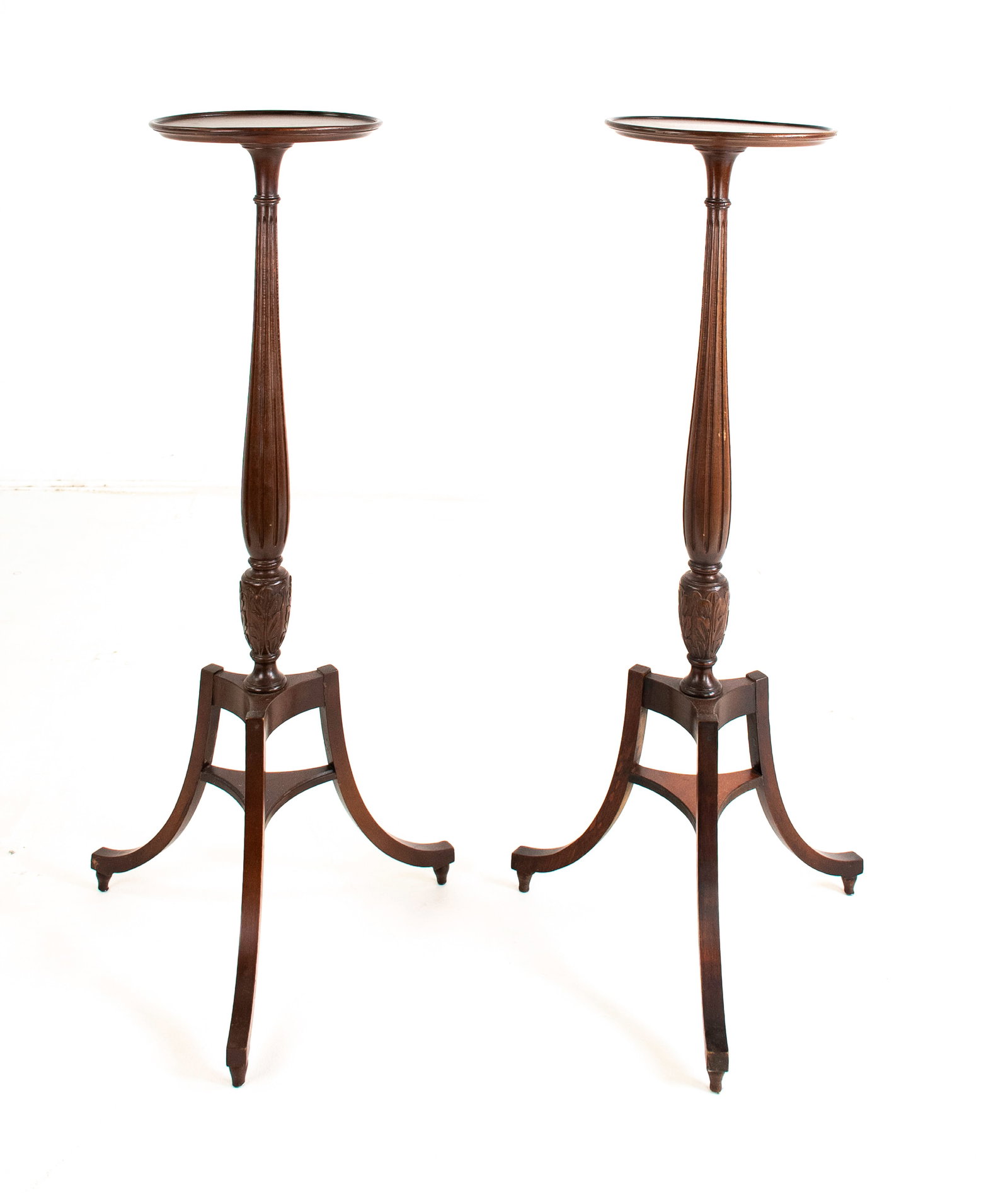 Pair of Regency Style Mahogany Plant Stands (1 of 7)