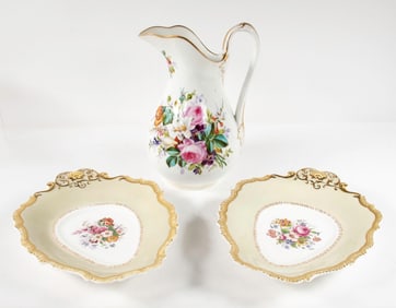 3 Pcs. Old Paris Porcelain