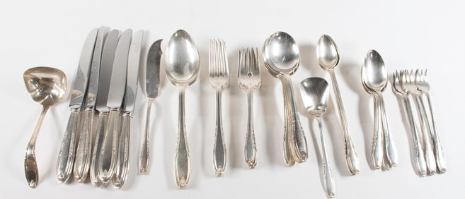 43 Pcs. Manchester, Leonore Pattern, Sterling