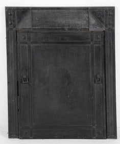 Arts & Crafts 2-Part Cast Iron Fireplace Cover