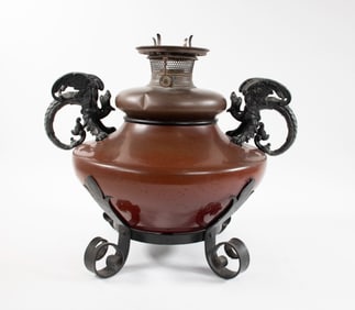 Bradley & Hubbard Cast Iron & Metal Lamp