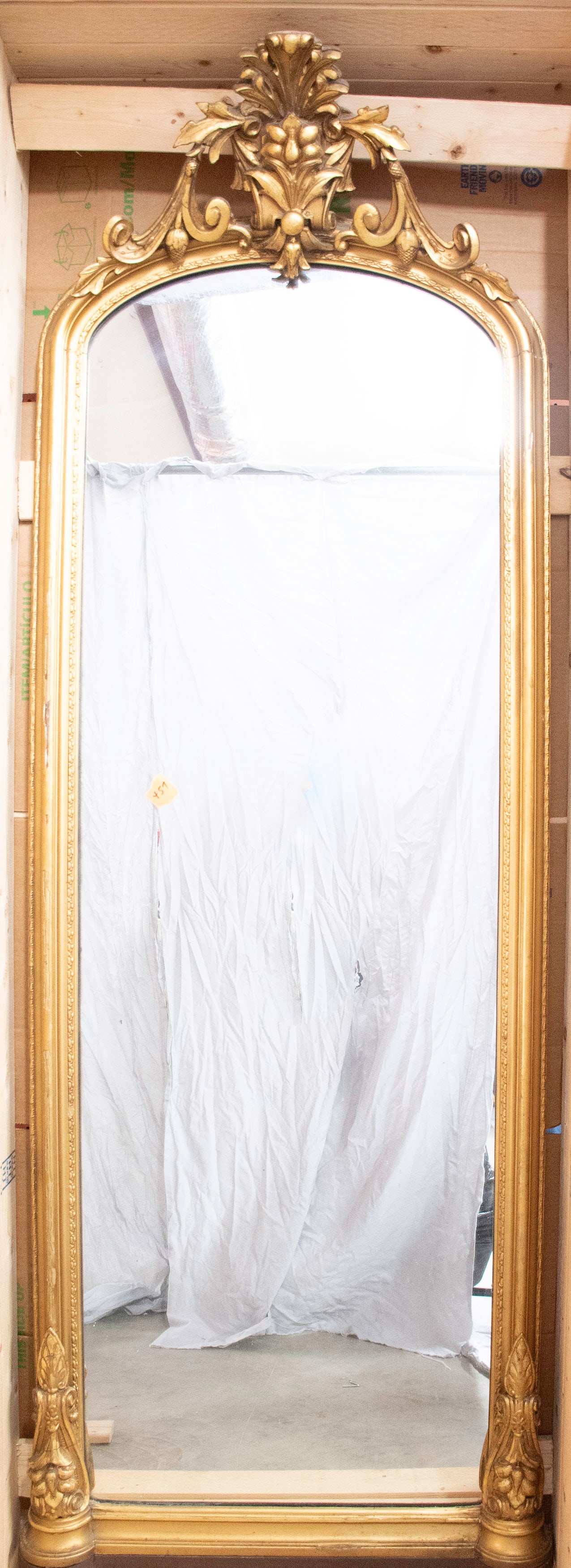 19th C. American Giltwood & Gesso Pier Mirror (1 of 5)