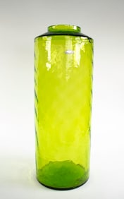 Blenko Joel Myers Large Swirl Optic Floor Vase