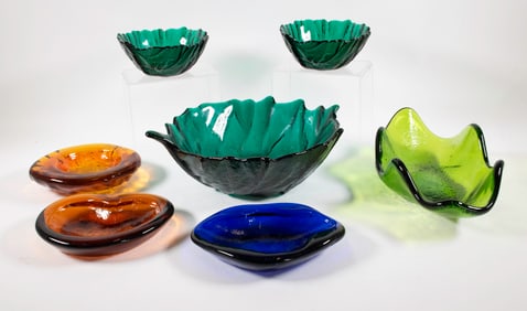 Blenko Freeform Bowls & Cabbage Bowls