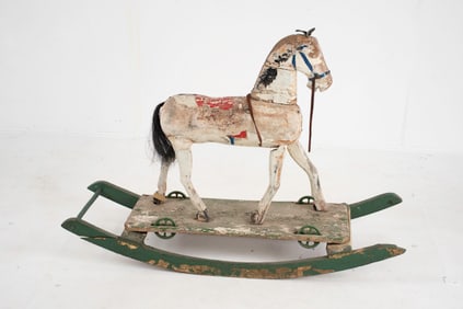 Antique Child's Platform Rocking Horse