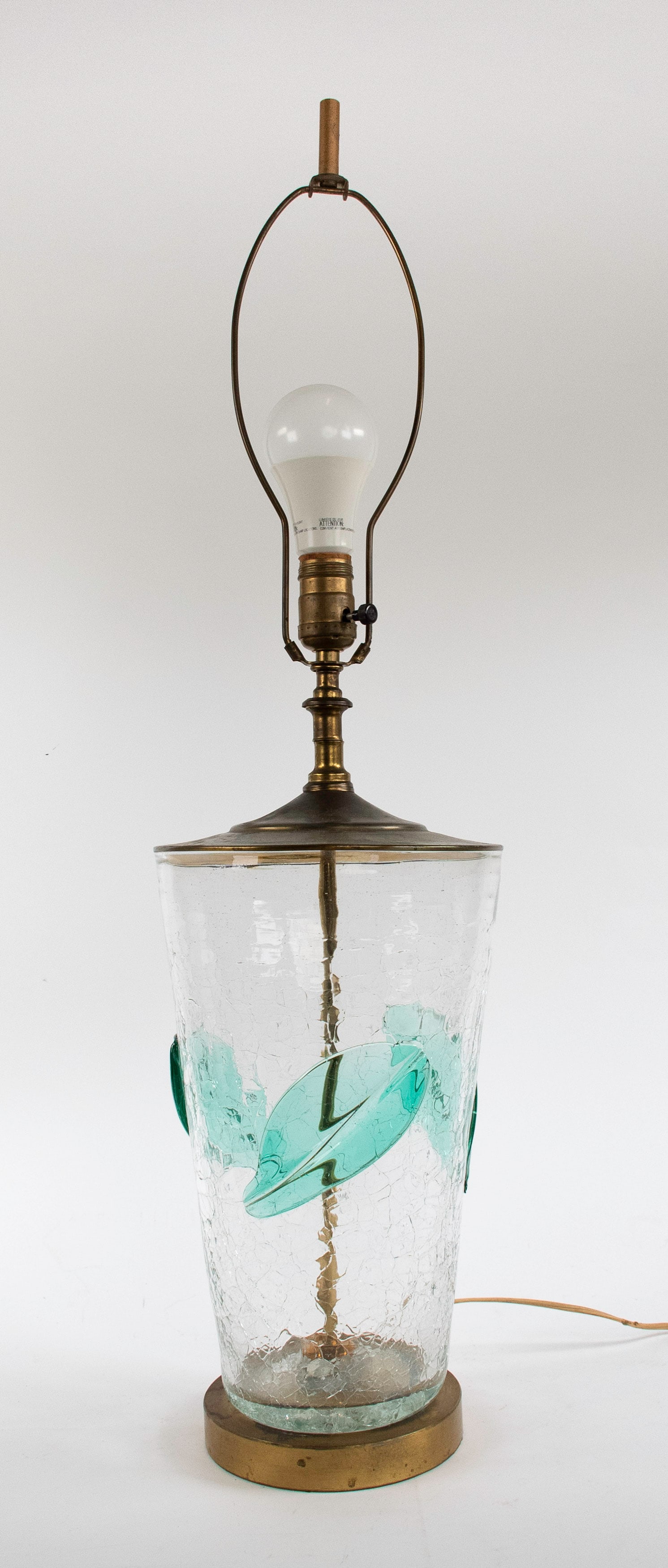 Blenko Crackle Glass Vase Lamp (1 of 5)