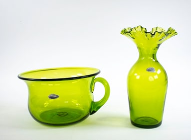 Blenko Planter and Vase