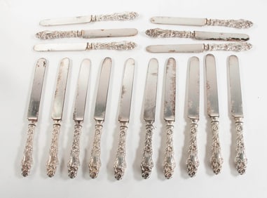 Whiting Mfg. Lily Pattern Sterling Handle Knives