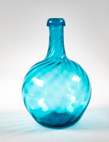 Swirled Blown Glass Bottle