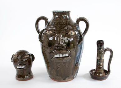 3 Pcs. Walter Fleming Southern Folk Pottery