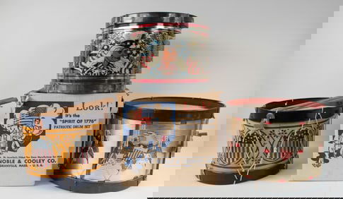 Three Patriotic Toy Drums