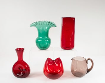 5 Pcs. Blenko Art Glass