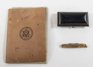 14kt Gold Pocket Knife w/ 1923 U.S. Passport