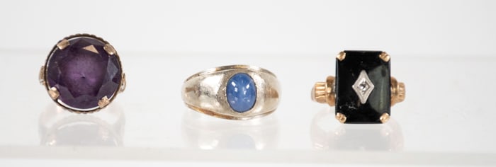 Three 14kt Gold Rings
