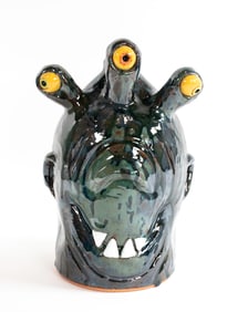 Lynn & Albert Walton, 3-Eyed Monster Face Jug