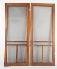 Two Vintage Screen Doors