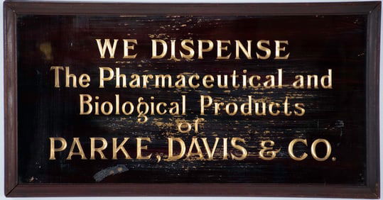 Parke, Davis & Co. Drug Store Advertising Sign