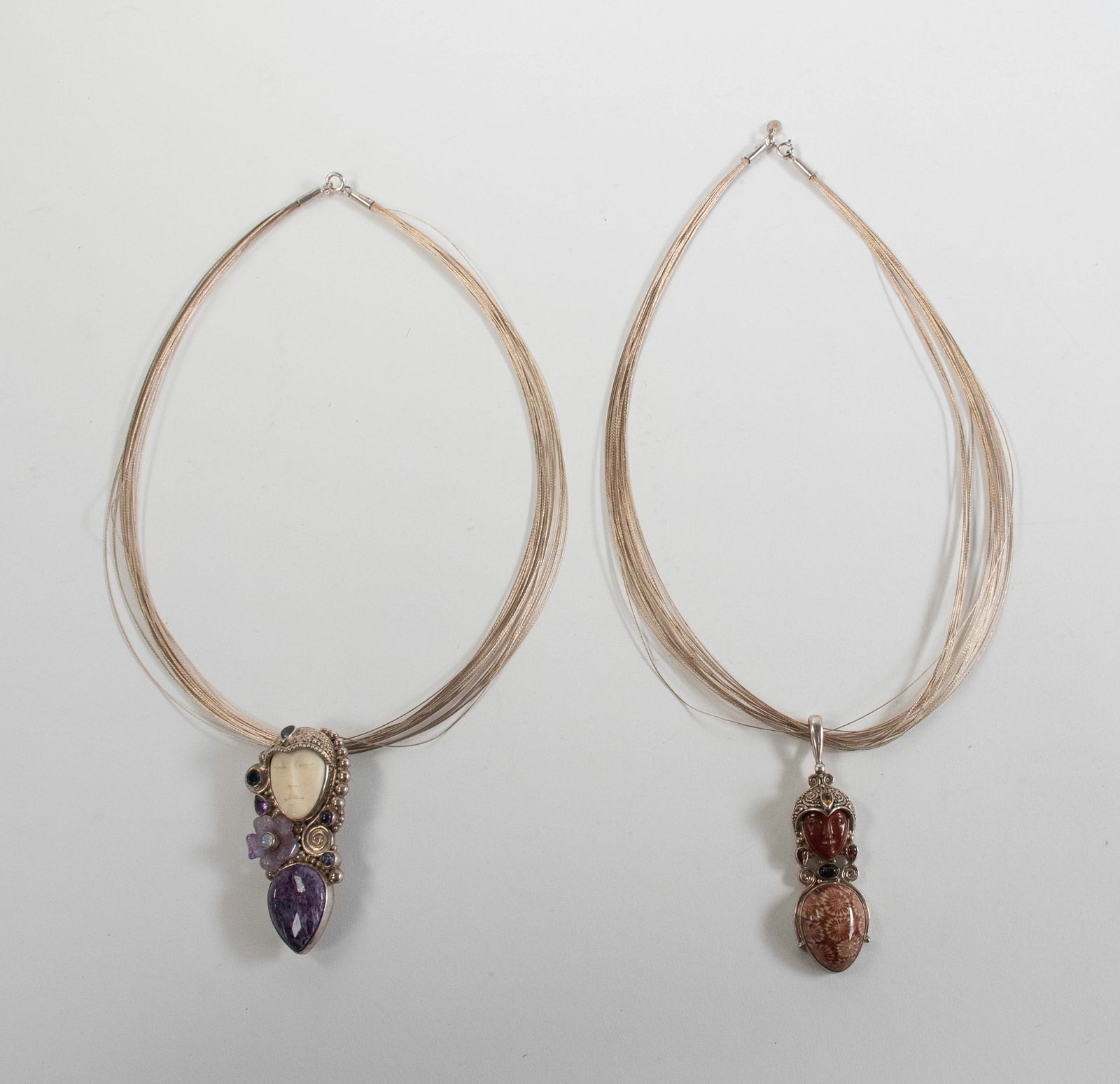 Two Sajen Sterling Goddess Pendant Necklaces (1 of 5)