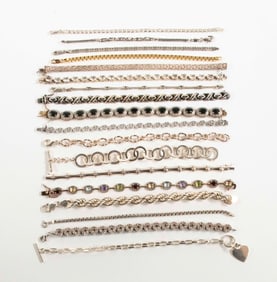 18 Sterling Silver Bracelets