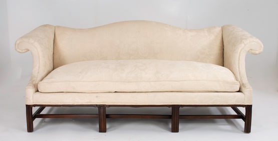 Chippendale Style Upholstered Sofa