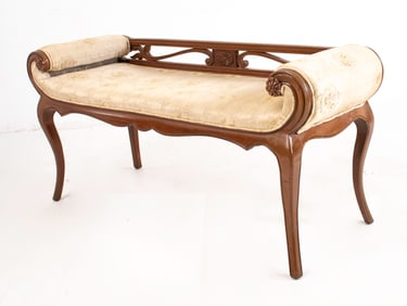 Louis XV Style Mahogany Window Bench