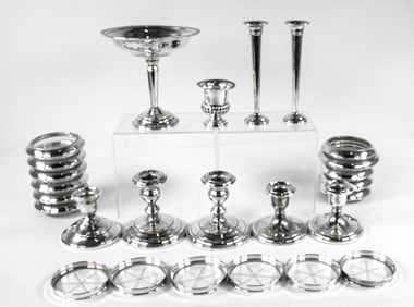 Lot of Sterling Mounted & Weighted Items
