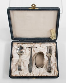 4-Pc. Japanese .950 Silver Baby Flatware Set