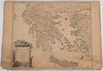 1752 Vaugondy Map of Greece and the Balkans