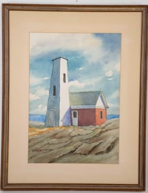 Beth Mitchell, Watercolor of Lighthouse