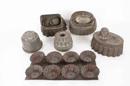 Lot of Tin Culinary Molds