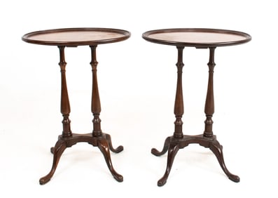 Pair Brandt Mahogany Side Tables