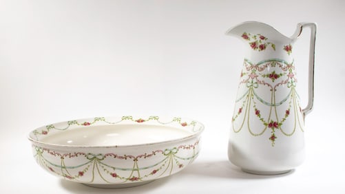 John Maddock & Sons Large Wash Bowl and Pitcher