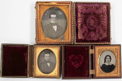 Two Daguerreotypes & One Ambrotype
