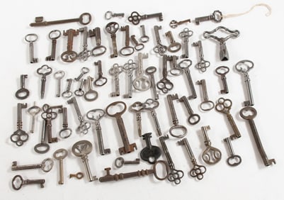 66 Antique and Vintage Steel Keys