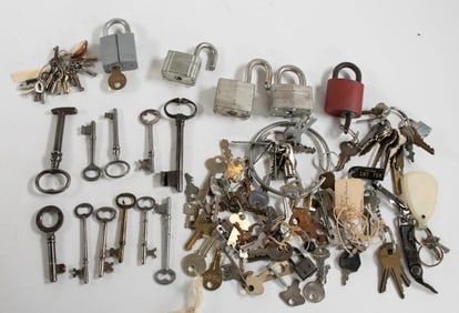 Assortment of Miscellaneous Keys & Locks