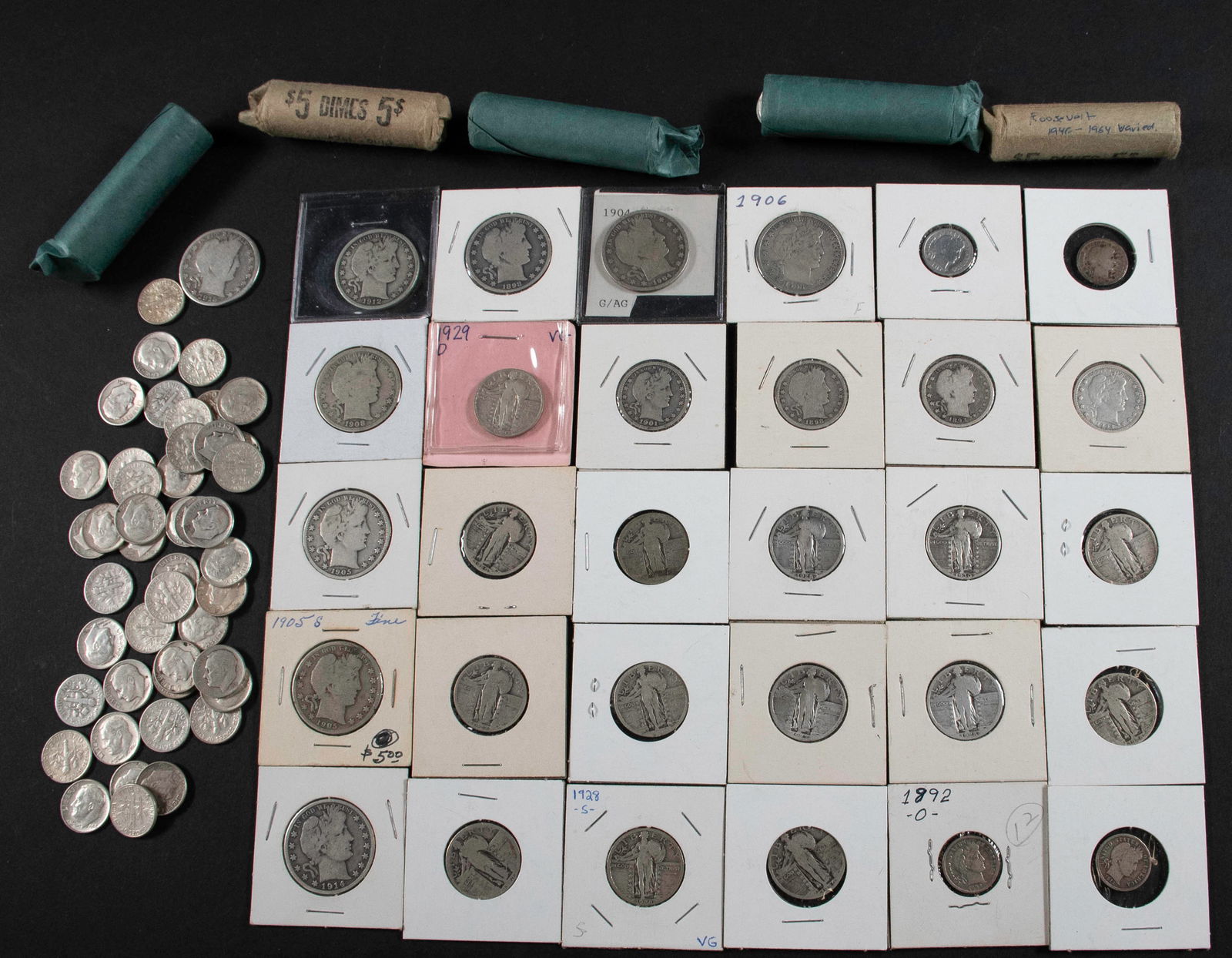 U.S. Silver Half Dollars, Quarters and Dimes (1 of 7)