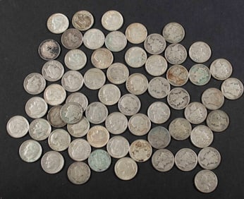 63 Mercury and Roosevelt Silver Dimes