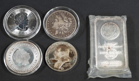 Silver Coins & Bar