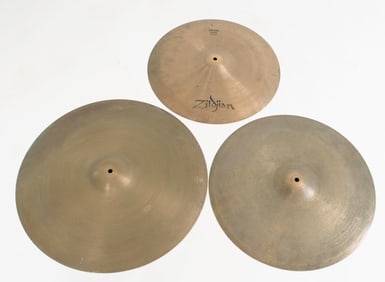 Three Zildjian Avedis Drum Cymbals