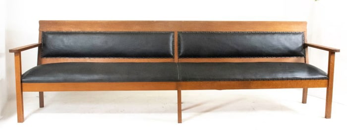 American Oak Railroad Bench
