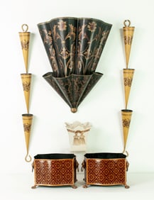 Tole Decorative Wall Pockets & Planters