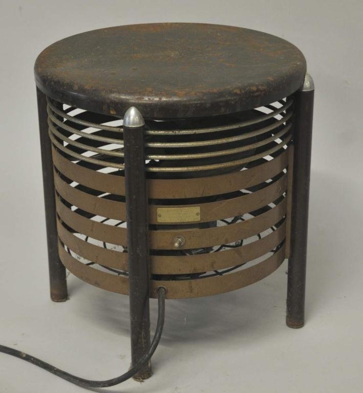Mid 20th Century Kenmore Hassock Fan: Model 124.8049; 15" dia., 15 1/4"H; in working condition, loss of paint with some rusting--From the historic Sompayrac Store, Society Hill, SC; being sold for The Palmetto Trust for Historic Preservat