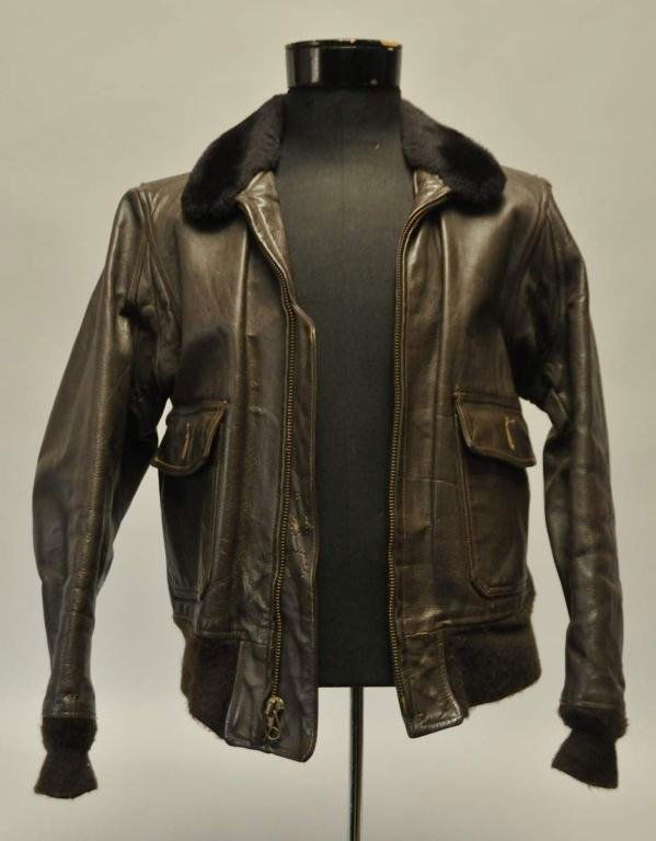 G-1 Navy Issue Leather Flyer's Jacket: c. 1976, size 44, very good condition