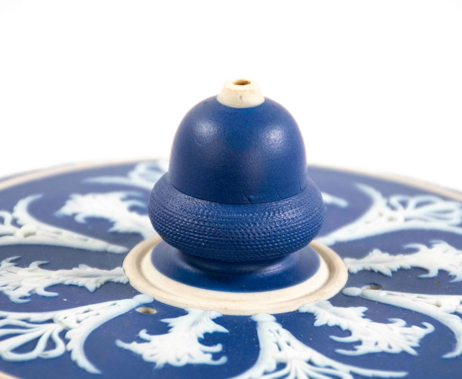 Lear Jasperware Cheese Dome and Stand - 9