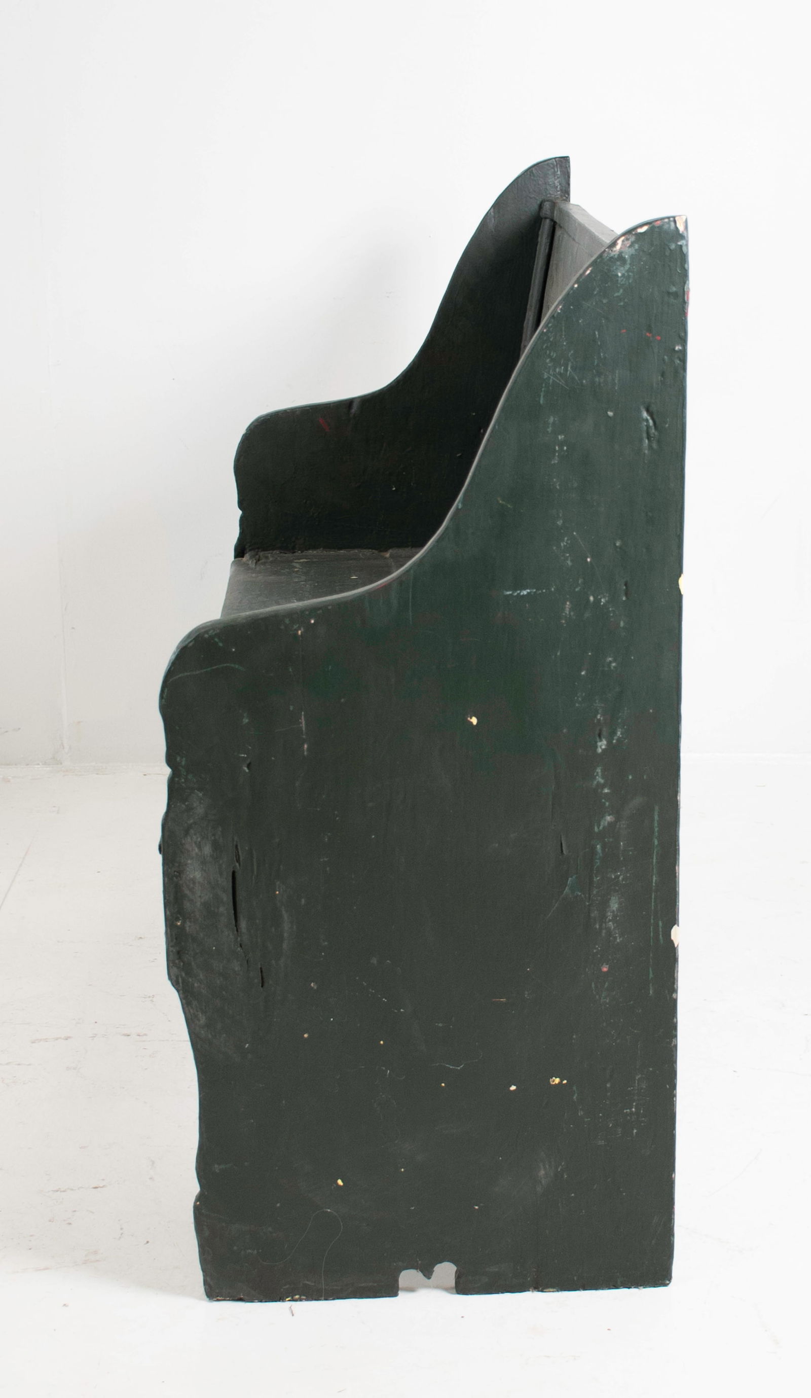 Primitive Painted Wood Bench - 4