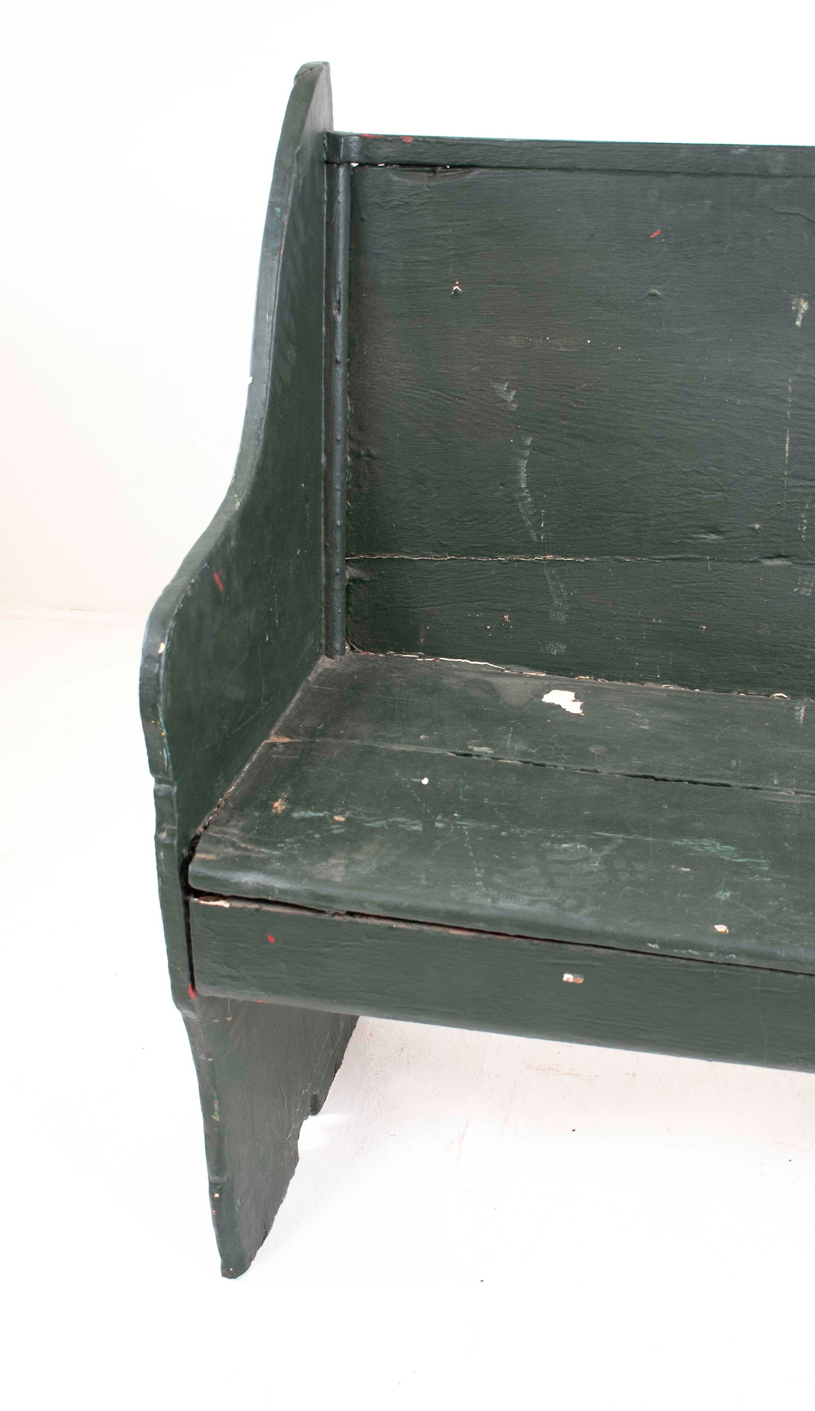 Primitive Painted Wood Bench - 5