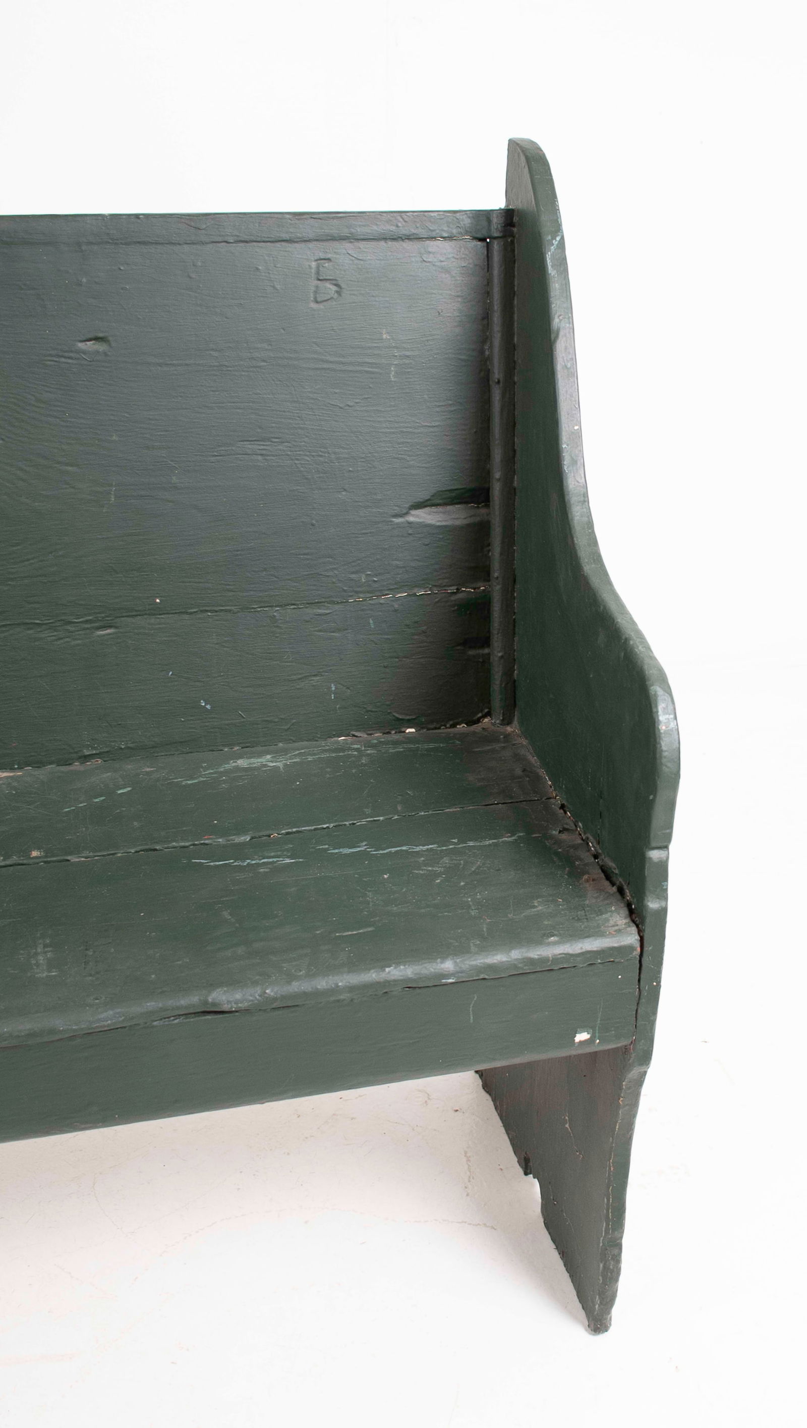 Primitive Painted Wood Bench - 6